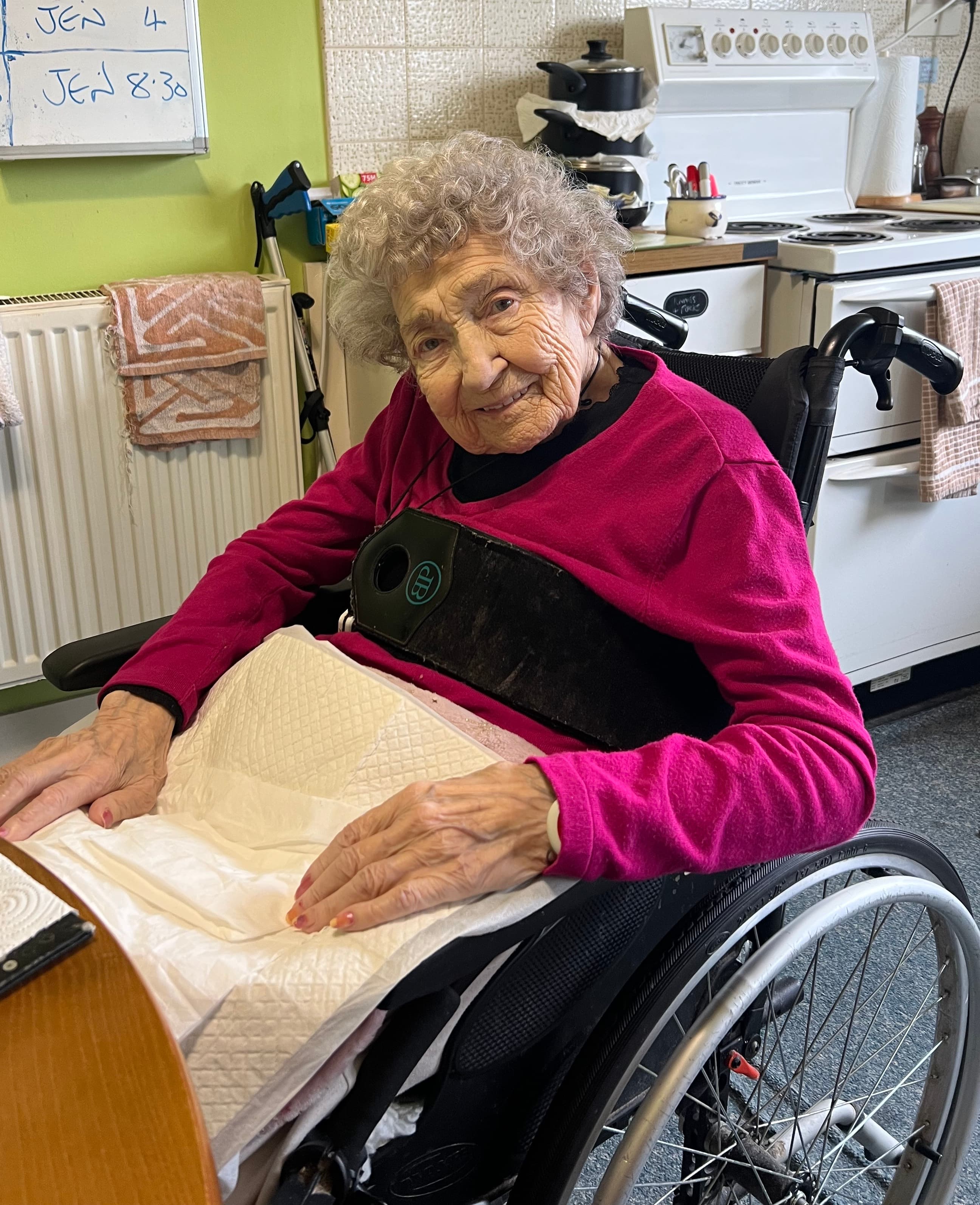 Client receiving Briars Homecare support
