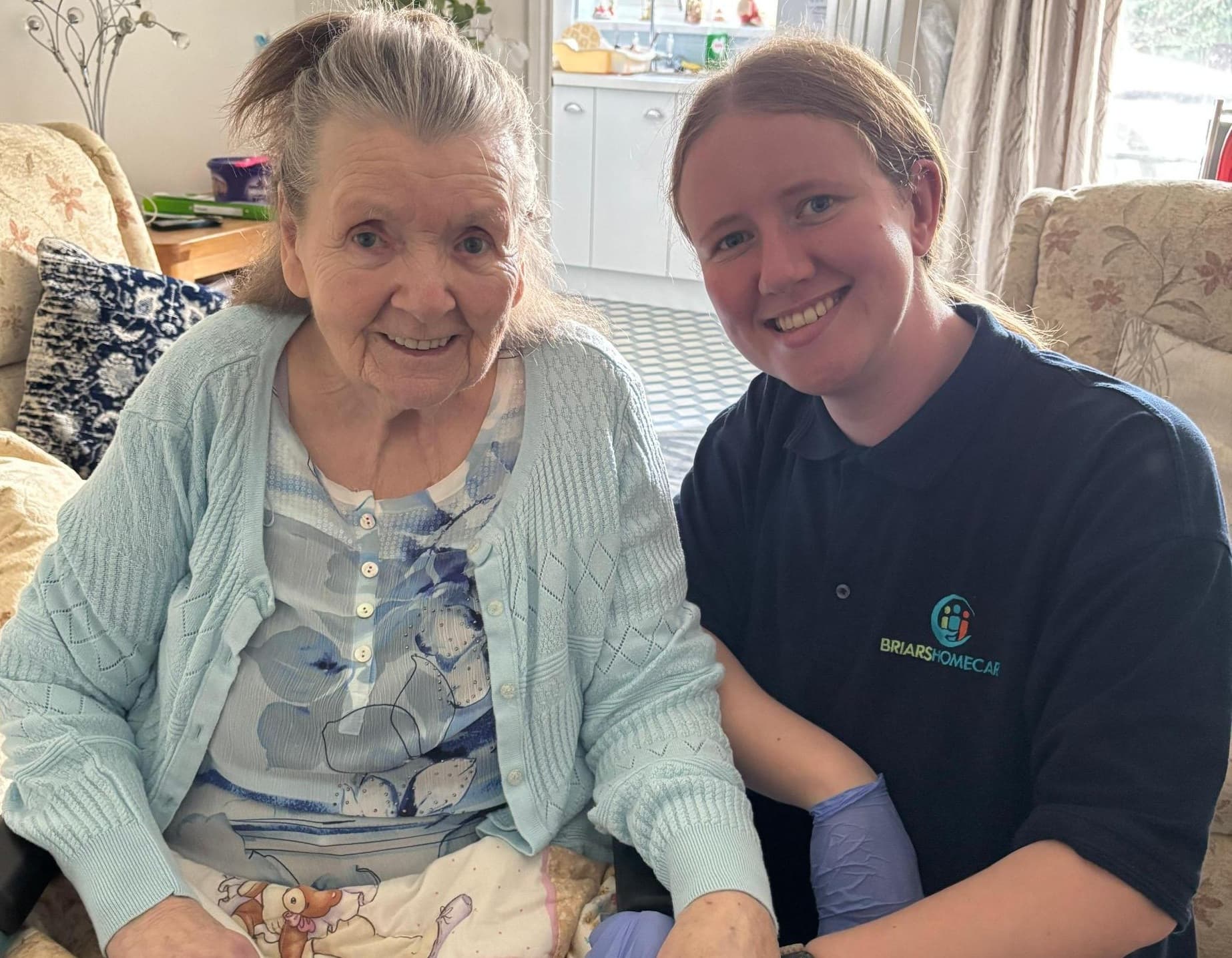 Briars carer with client